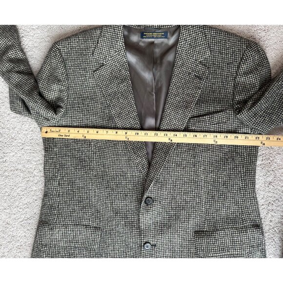 Brooks Brothers Mens Camel Hair Tweed Blazer Sport Coat Size 44 /XL? Houndstooth - Picture 9 of 16